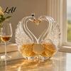 3D Animal Bottle Decor Goose Shaped Whiskey Decanter Glass with Stopper Art