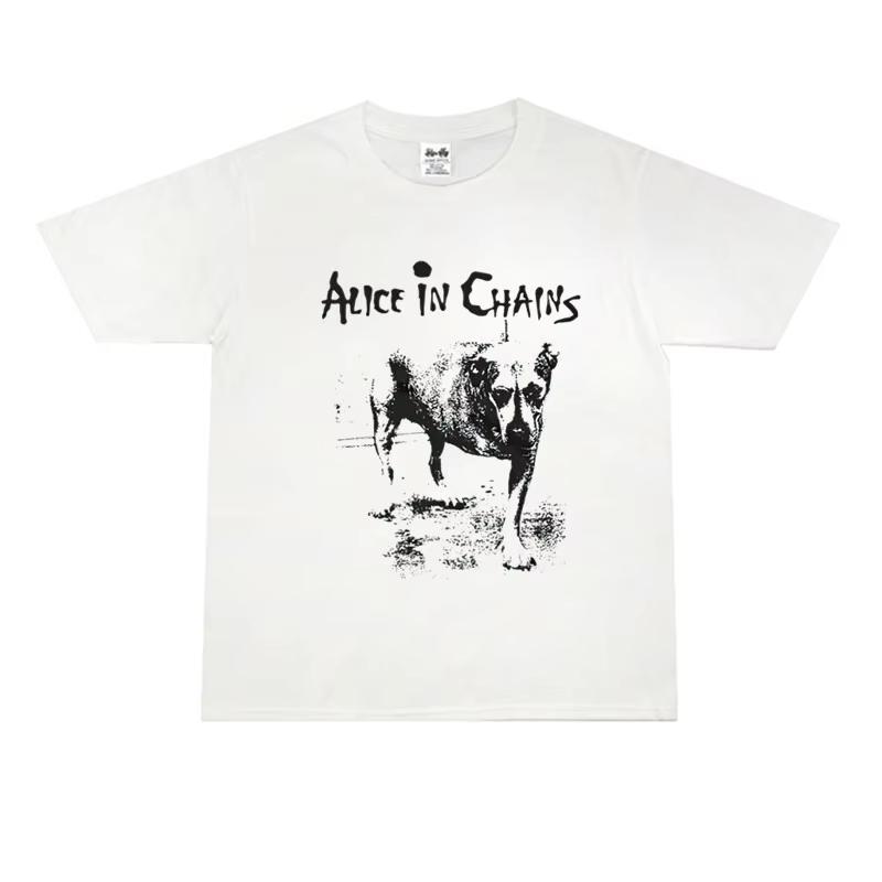 Alice in Chains Alice in Chains Rock Band Comfortable Spring Summer Render Cotton Unisex and Unisex Tshirts with Short Sleeves