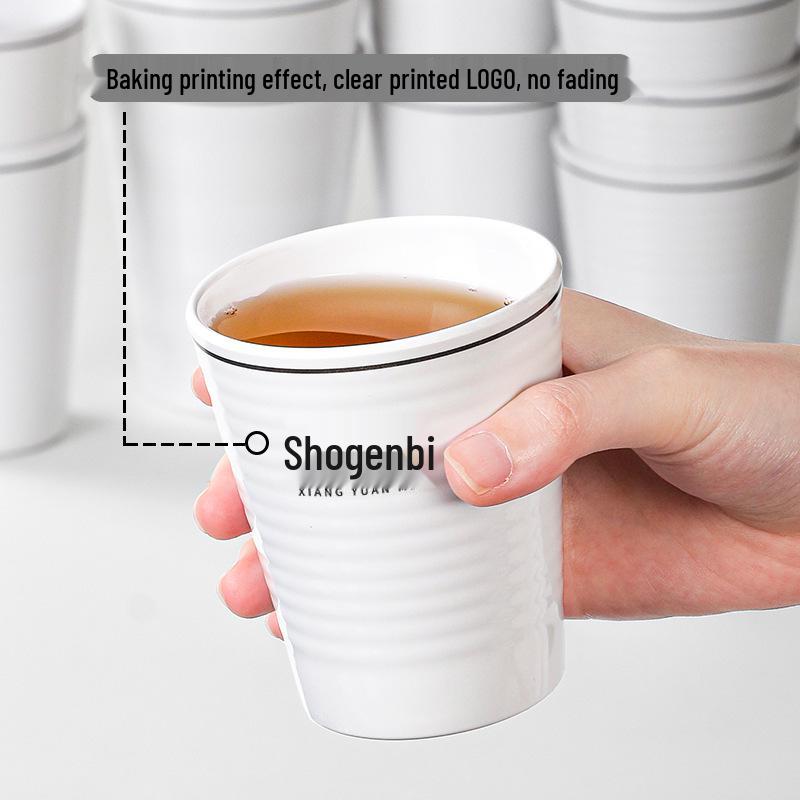 Drop-Proof Melamine Resin Cup - White Porcelain-Style Plastic Tea Cup for Restaurants & Hotels