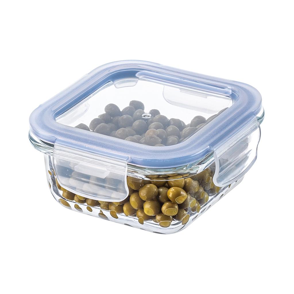KADAX Szklany Pojemnik Na Żywność Jedzenie Z Pokrywką Pudełko Śniadaniówka