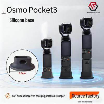 Silikonowa podstawa kompatybilna z DJI Pocket 3: Stabilny antypoślizgowy uchwyt biurkowy do kamery gimbala akcji.