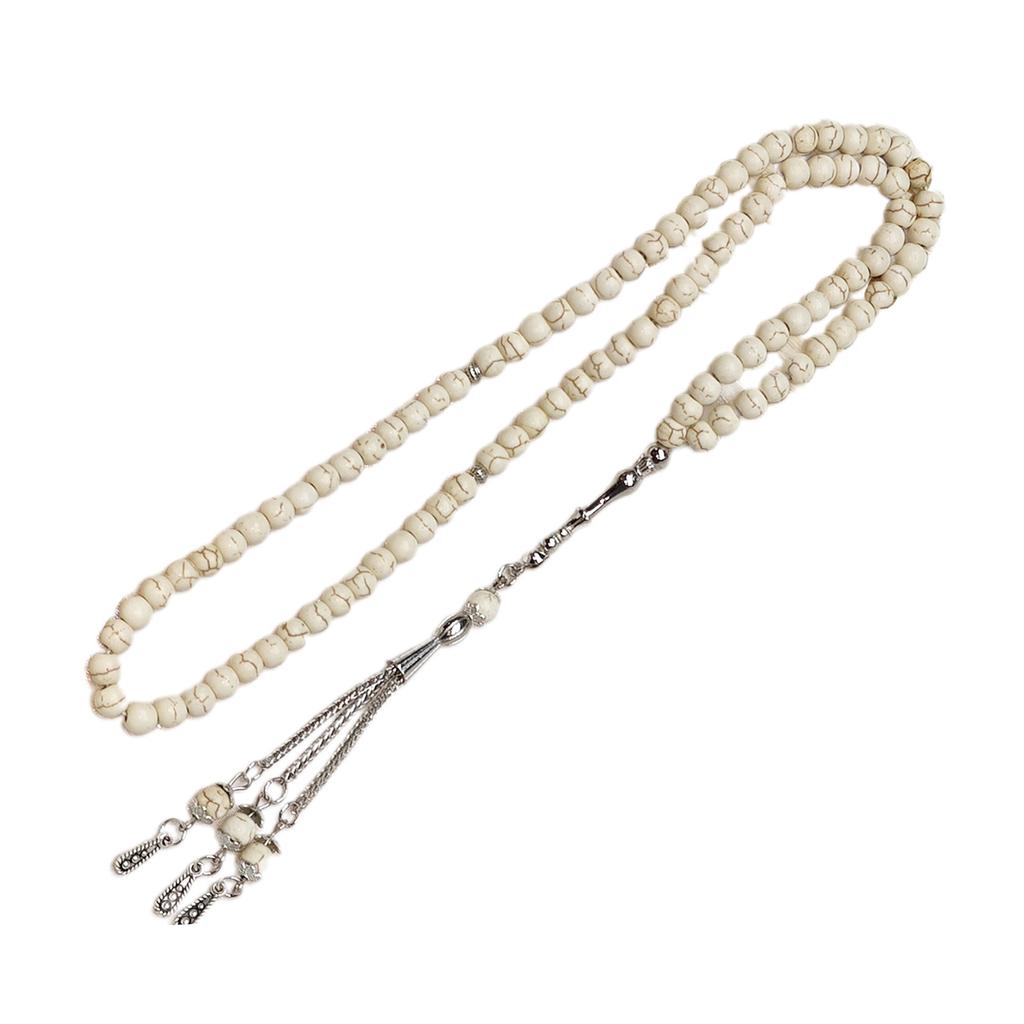 Handmade Muslim Prayer Beads Chain Imitation Turquoise Cultural Accessory For Daily Worship And Fashion Jewelry