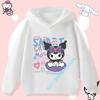 2026 New Kurumi Children's Hooded Sweatshirt Boys' Sport Shirt Girls' Casual Top Sanrio Cartoon Print Fall/Winter Pullover Shirt