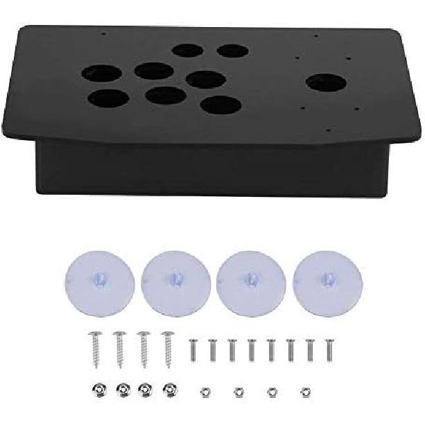 FTVOGUE DIY Arcade Panel Black Case DIY Set Kits Acrylic Panel and Inclined Cases Replacement for Arcade Game