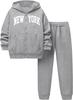 XHOA M3N Pullover Jogginghosen Set Außenhandel Neues Kinder Freizeit Sport Set crtz Reißverschluss Cardigan Set