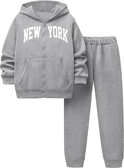 XHOA M3N Pullover Jogginghosen Set Außenhandel Neues Kinder Freizeit Sport Set crtz Reißverschluss Cardigan Set