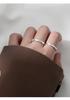 S999 Sterling Silver Adjustable Rhombus Band - Niche Design Couples Ring Set