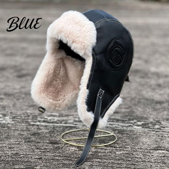 Outdoor Hat Winter Protection Fluffy Solid Color Plush Lining Women Bomber Ear Ski Windproof Letter