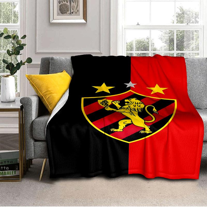 Sport Club Football Crest Printed Throws Blanket Soft Flannel Blankets for Couch Bed Gifts for Men Women Picnic Blanket Christmas Gifts