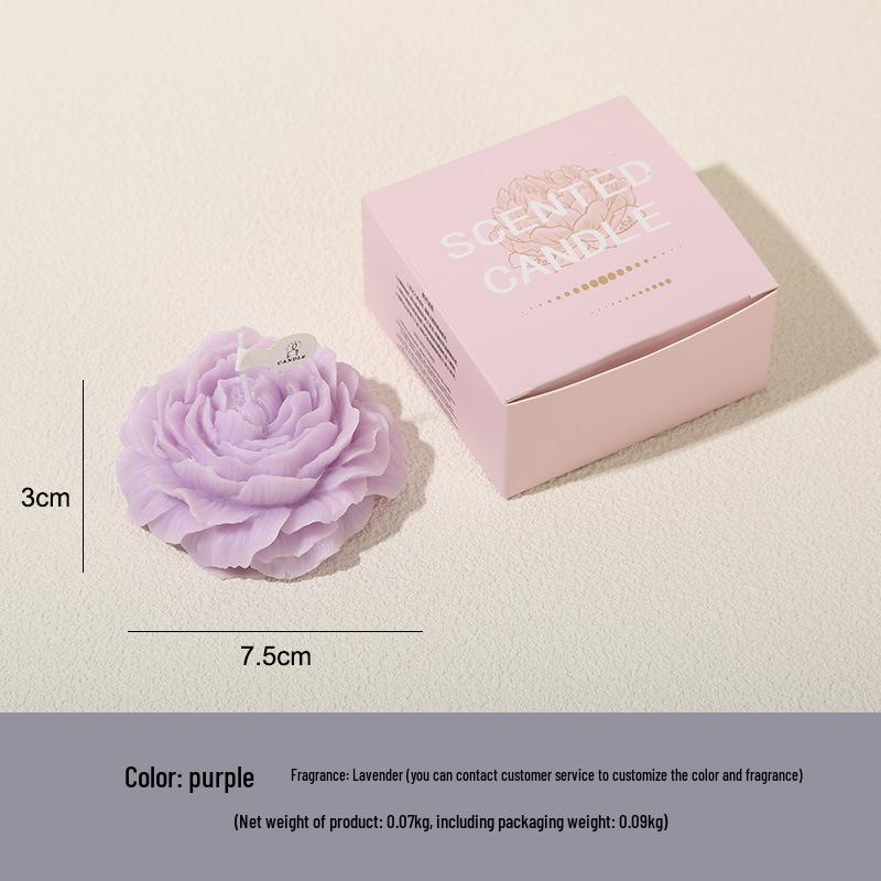 Creative Peony Scented Flower-Shaped Candle - Gift for Mother's Day & Women's Day
