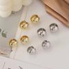Plain Round Hoop Stud Earrings - High-End, Light Luxury Design for Women