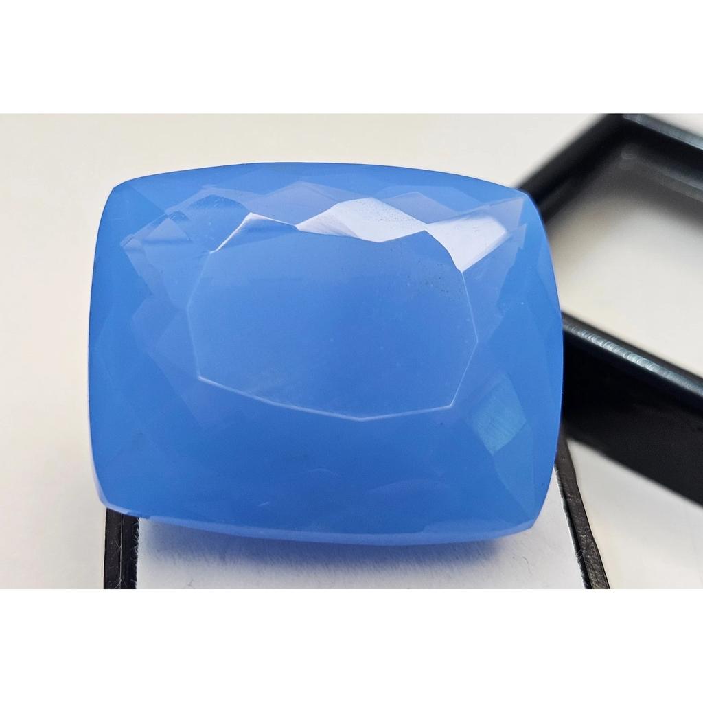 63-64 Ct Natural Cornflower Blue Opal Welo Cushion Cut Stunning Gemstone