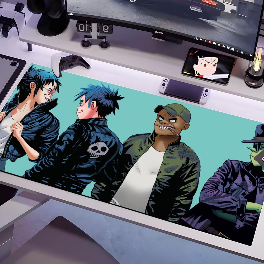 

S-Gorillaz-ES Band Mouse Pad Multiple Sizes Large Square Computer Office Game Table Mats Rubber Anti-slip Mousepads 600x300x2mm