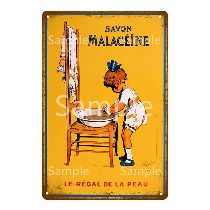 Kitchen Plaques Laundry Vintage Metal Plates Pub Cafe Bar Decorative Signs Wall Stickers Tip Board Art Poster Home Decor YL