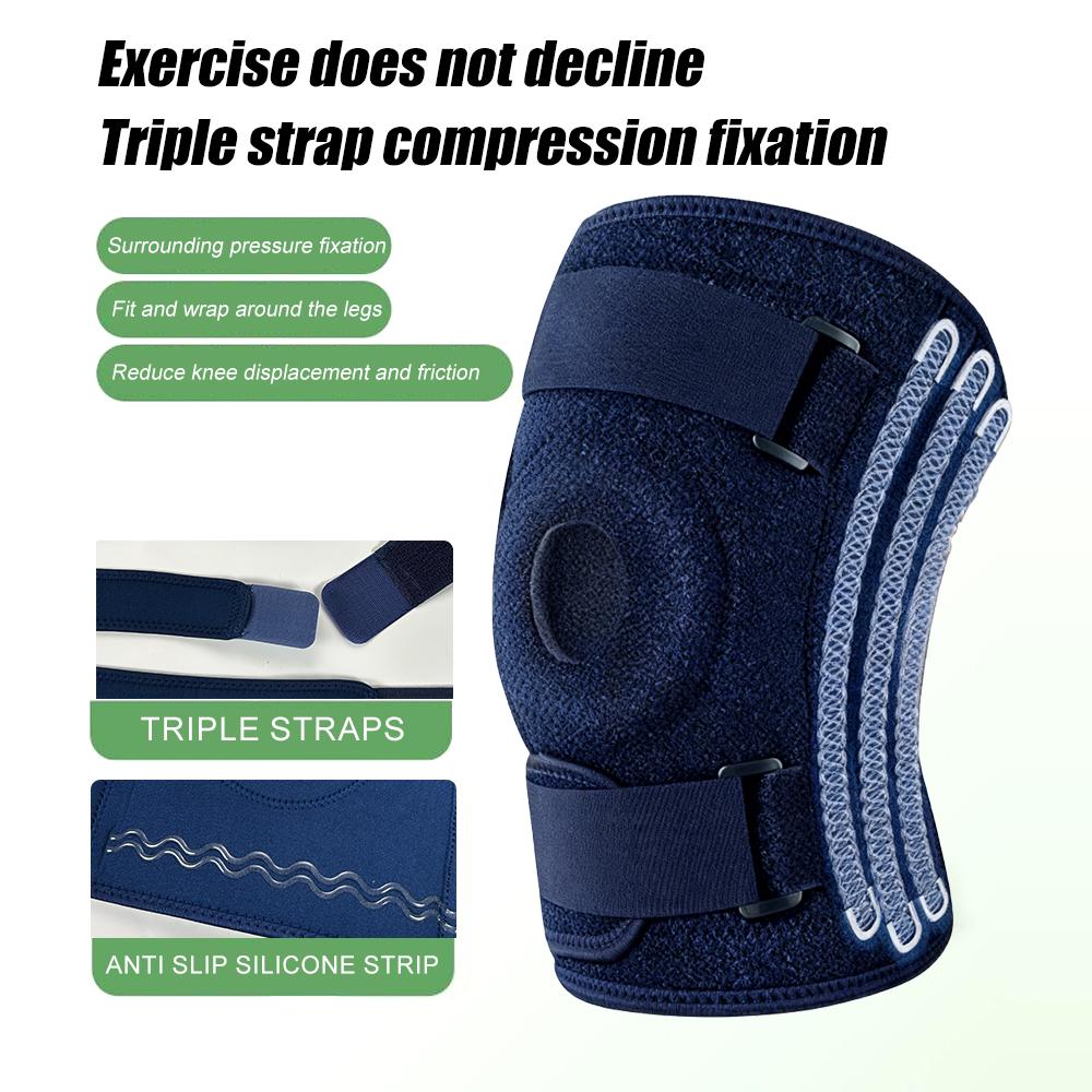 1Pcs Plus Size Knee Brace For Women & Men - Adjustable Knee Support Brace For Meniscus Tear,Compression With Side Stabilizers