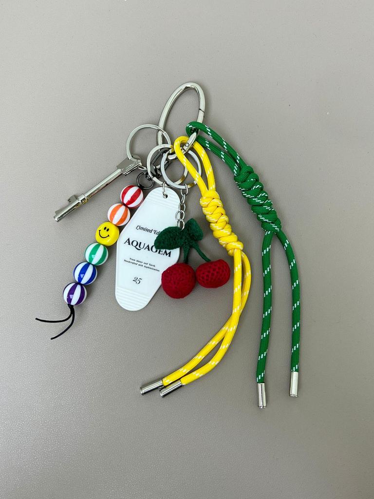 Miu Dachshund Cartoon Keychain: Trendy DIY Personalized Rope Charm Pendant