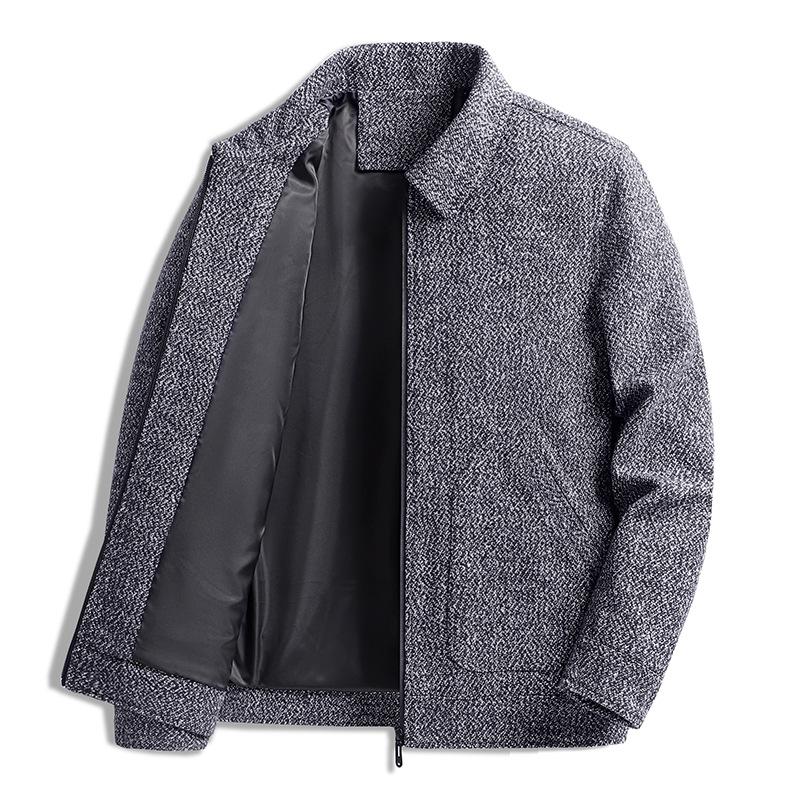 Men's Genuine Spring and Autumn Jacket Fashion Wool Wool Fashion Wool Jacket Men's