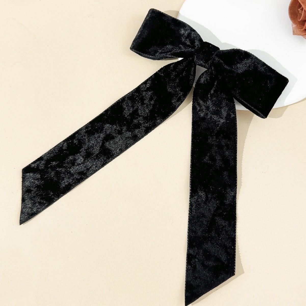 

2025 Retro Cute Ribbon Bow Hairpins Women Girls Gifts Hair Clips Pins Barrettes Accessories Hairclip Headdress Headwear Ornament about 13x21 cm чёрный