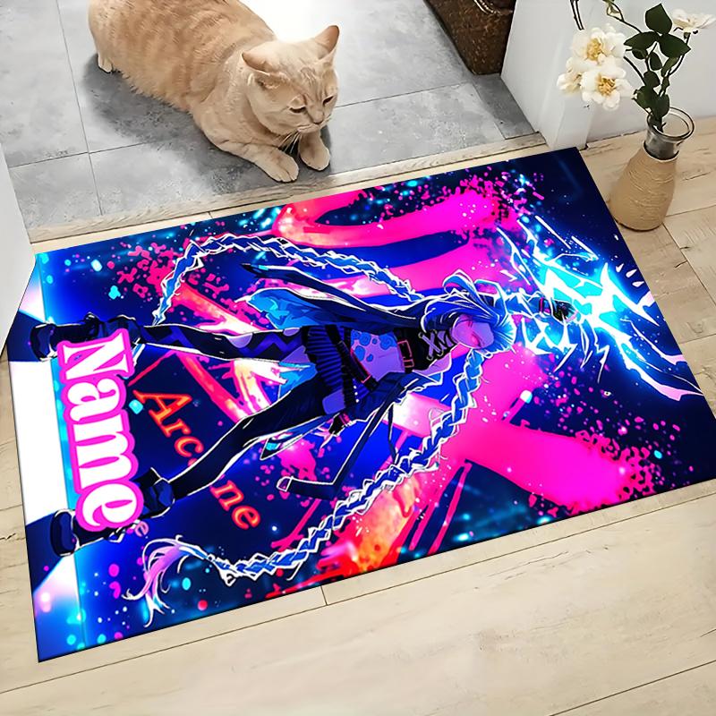 Custom Name Electric Arcane Dance Carpet Rug Customizable Soft Washable Anti-Slip Home Living Room Sofa Mats Personalized Rug. 0909146