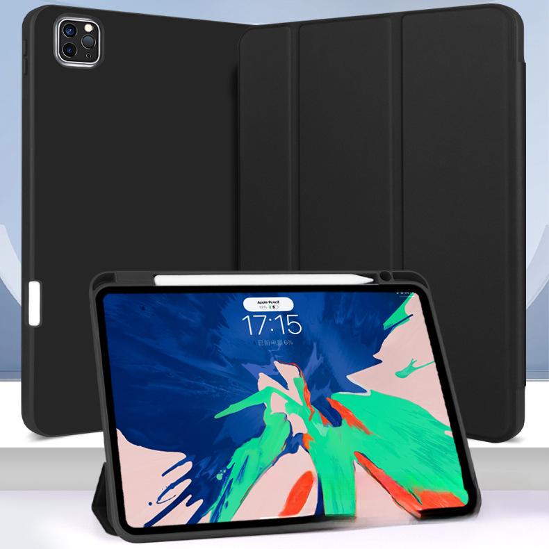 For IPad Protective Case Pro11 With Right Pen Slot, Air5/6 Generation Tablet Leather Case 10.2inch Soft