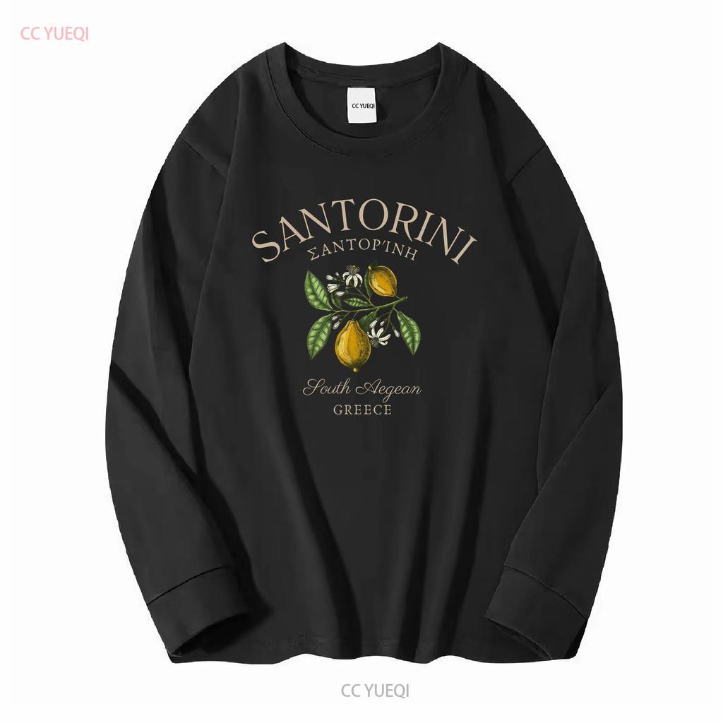Santorini T Shirt Greek Island Greece Clothes Soft and Comfortable long or short sleeves vintage Washed Stretched