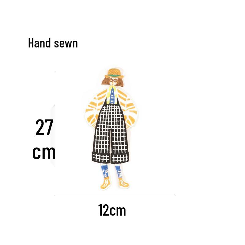 

Fashionable Little Man Embroidered Cloth Patch with Large Decorative Pattern