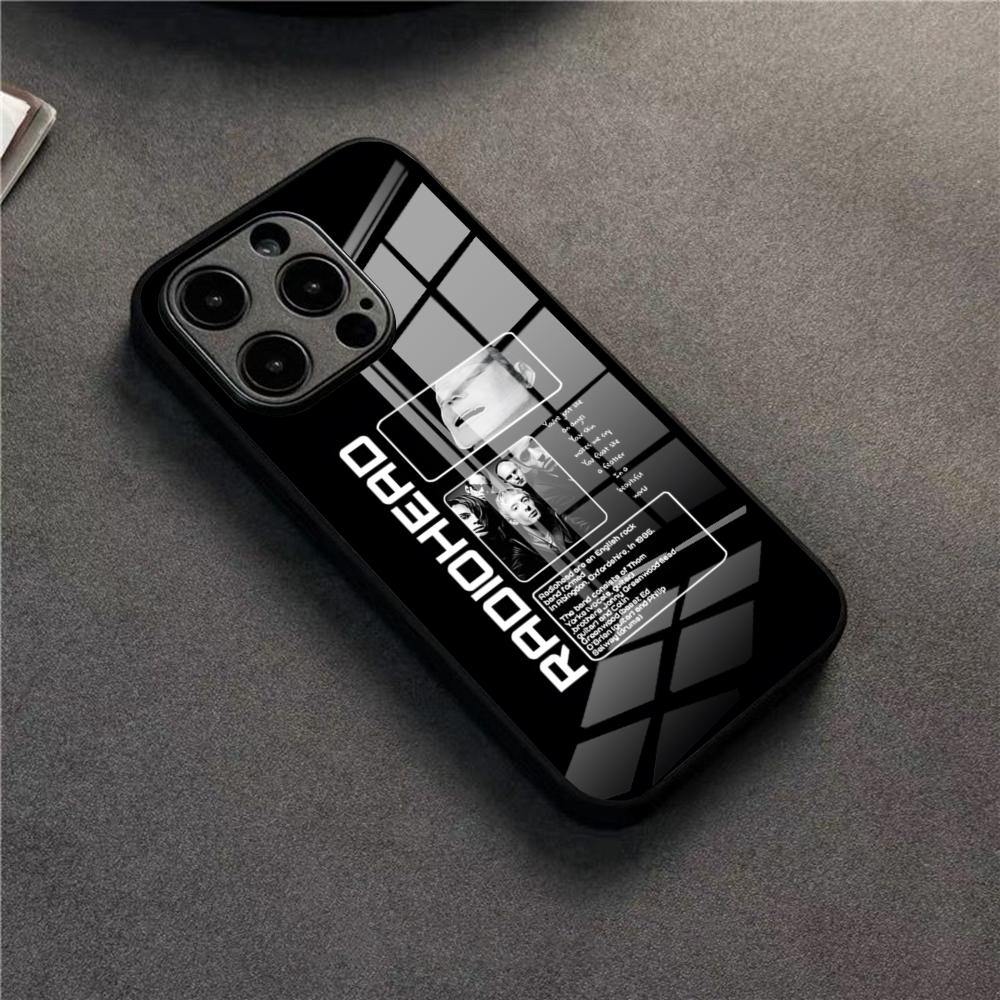Art Rock Band Radiohead Music Phone Case For 17 Pro Max IPhone 16 Pro 14 12 11 13 Mini X XR XS 15 Plus SE Glass Cover