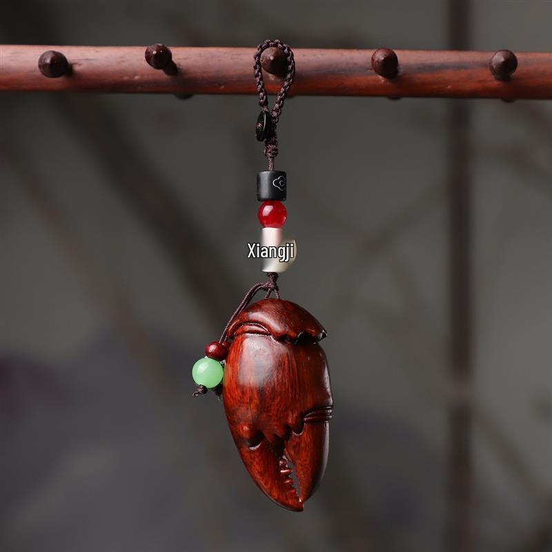 Purple Sandalwood & Green Sandalwood Keychain with Crab Claw Charm