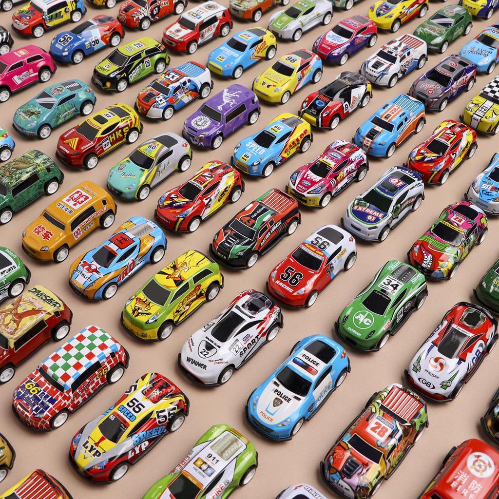 6.8cm Alloy Pull-Back Children's Mini Graffiti Car Toy - Metal, Drop-Resistant