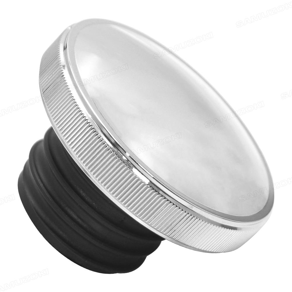 Chrome Vented Gas Cap Fuel Tank Smooth For Harley Sportster 883 XL Dyna Softail 96-23