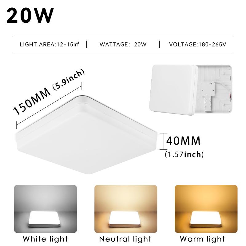 Ultra Thin Led Ceiling Lamps LED Square Round Panel Lamp 72W 50W Surface Mount Ceiling Light Fixtures for Living Room Bedroom