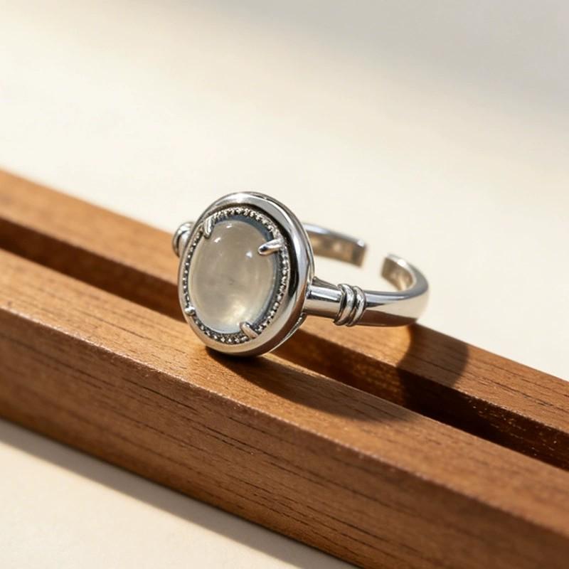 925 Sterling Silver Ring for Women Huge Crystal Big Thick Punk Rock Hiphop Wide Thick Jewelry Gift Dropshipping