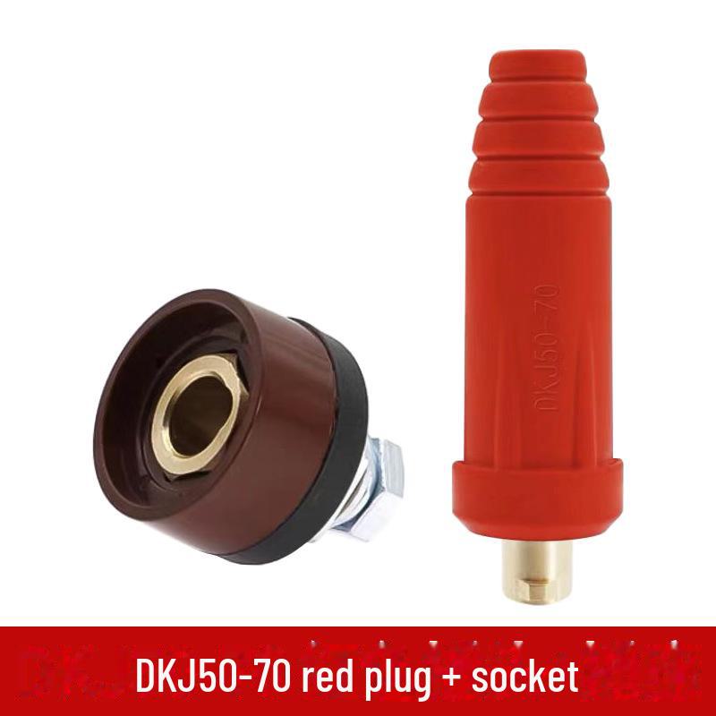 

Швидкий роз єм електрозварювального апарату, DKJ25-70, повністю мідний штекер європейського кабелю DKJ50-70 plug + socket червоний