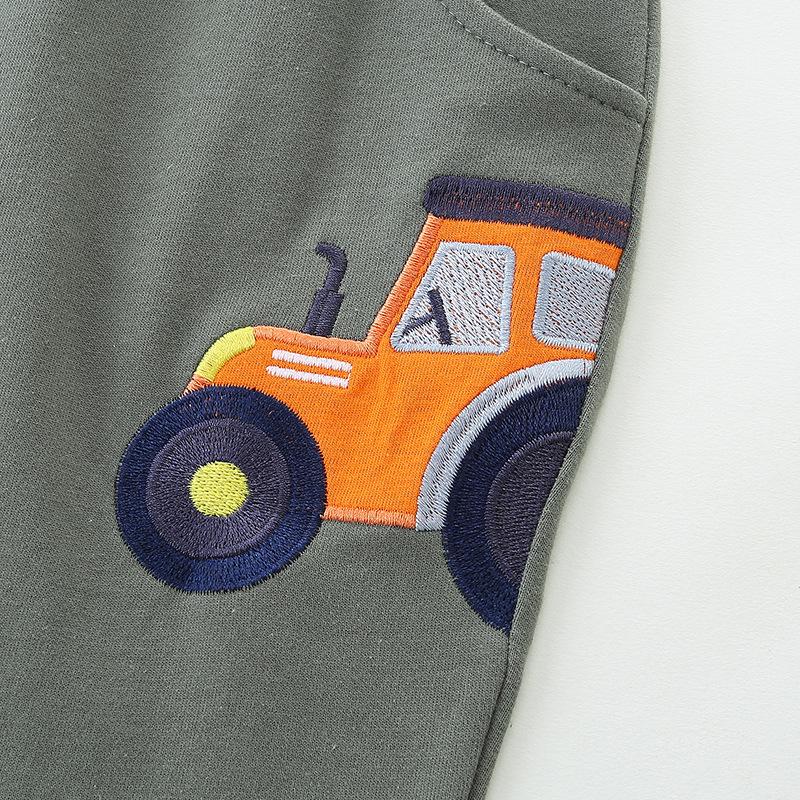 Pantalones cortos de verano para niños, nuevo bordado de coche de dibujos animados, pantalones de chándal para niños, pantalones para niños