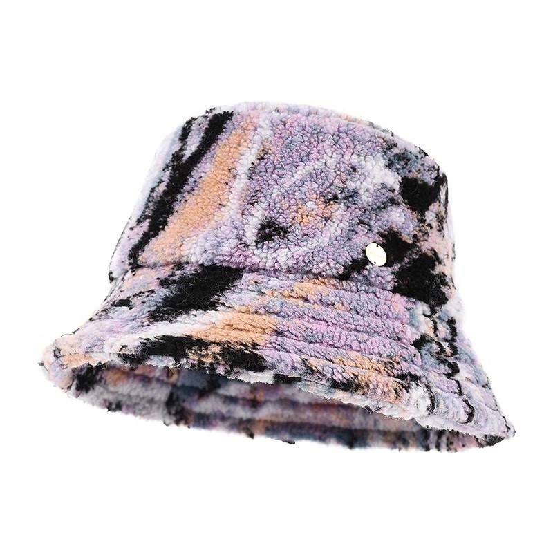 Женская плюшевая шапка-ведро из овечьей шерсти Kenmont Adjustable 57.5cm