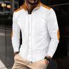 Men's Autumn Casual Embroidered Long Sleeve Zip-Up Jacket with Turn-Down Collar