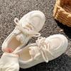 High-value summer new mesh breathable little white shoes women's milk fufu with skirt thick-soled heightening board shoes women