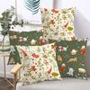 Christmas Cat And Holiday Pattern Decorative Throw Pillow Cover 2D Printed Polyester Sofa Cushion Case For Festive Home Decor