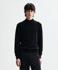 JRIUM Cashmere Blend Essential Mock Neck Knit Black