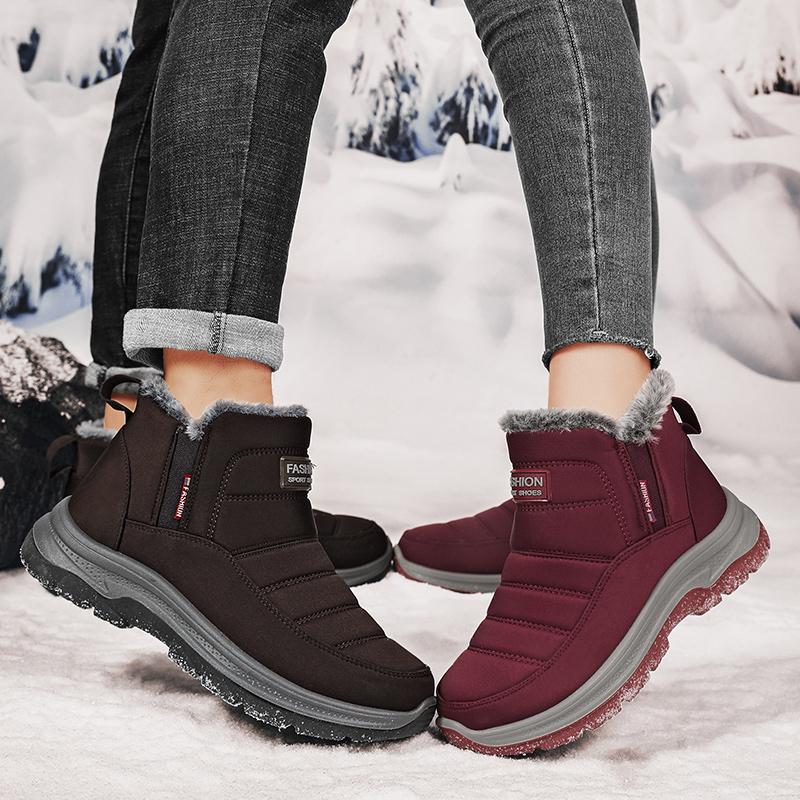 MCTIN Scarpe sportive calde e spesse da donna autunnali e invernali, antiscivolo, ammortizzanti, leggere, alte, da uomo