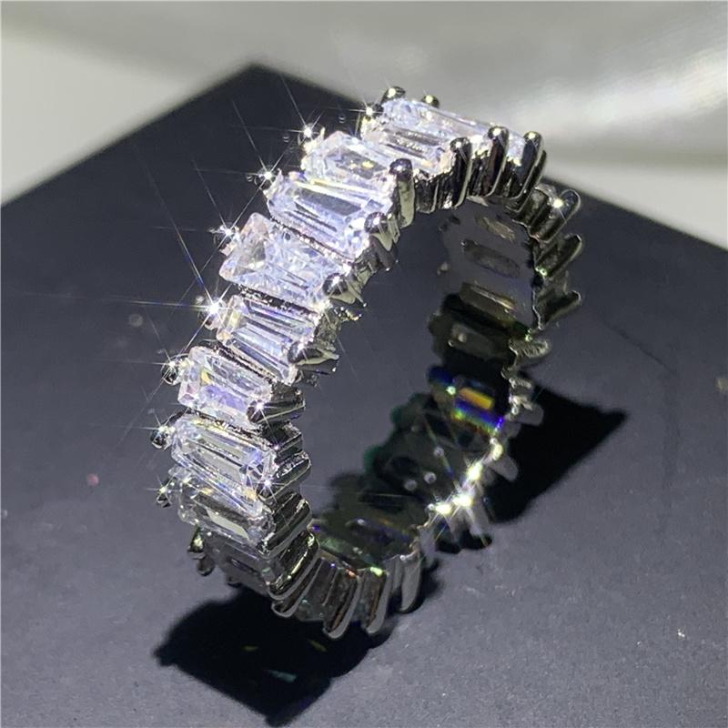 Wholesale Eternity Band Promise ring 925 Sterling silver Diamond cz Engagement Wedding Rings for women Men Finger Party Jewelry