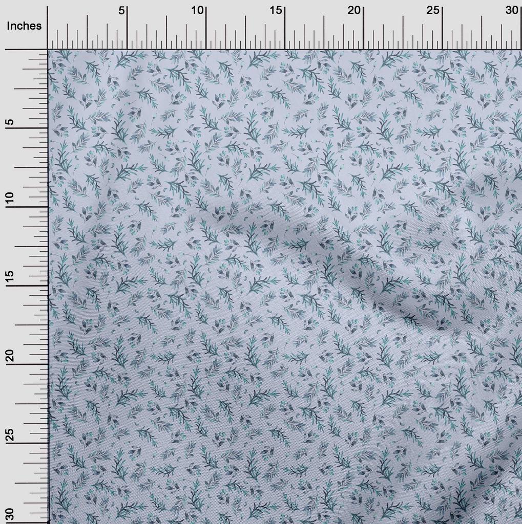oneOone Cotton Poplin Baby Blue Fabric Tropical Sewing Material Print Fabric By The Yard 42 Inch