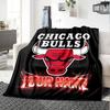 1pc Personalized Name Chicago Bulls Blanket, Gift, for Men and Women, Soft Blanket, Good for Sofa Bed Couch Travel, Lightweight Flannel Blanket