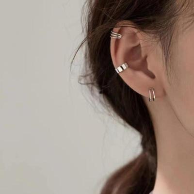 Women's Lovely Ear Cuff Silver 3-Piece Set
