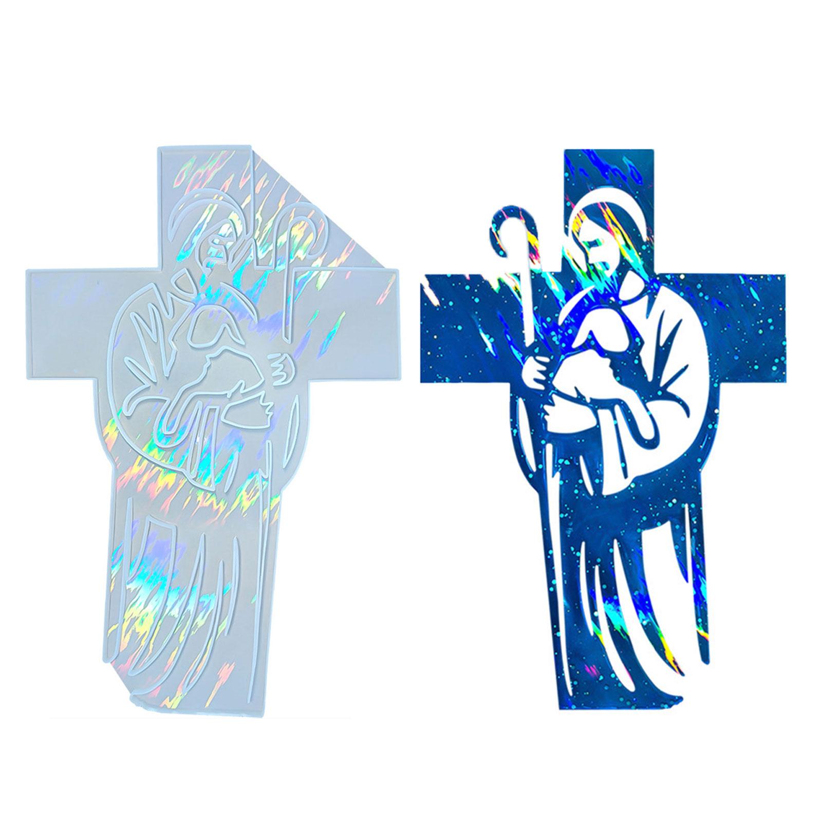 Special Crosses Shape With Human Figure Silicone Mould Ideal For Crafting Personalize Wall Hangings 1