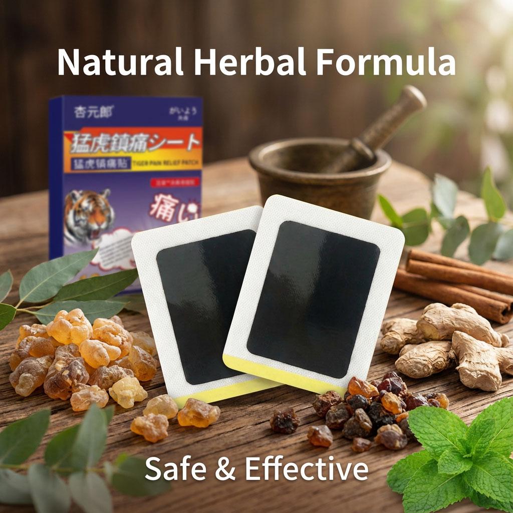 Tiger Herbal Patch for Lumbar Relief - Traditional Plaster for Lower Back Soreness & Stiffness