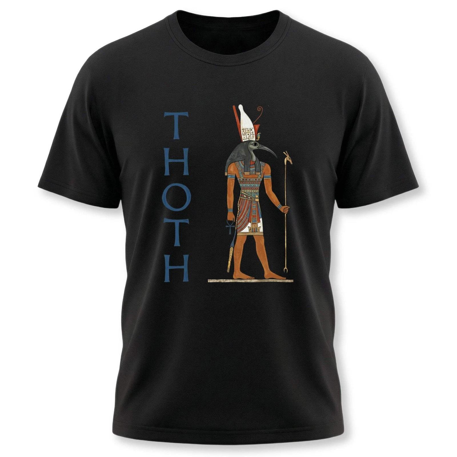 Thoth Egyptian God Ibis T-Shirt | Egyptian Mythology Graphic Tee Shirt M