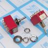 1 Pcs 12Pin Toggle Switches Red 2/3 Position On-On Dpdt Mini Toggle Switches 5A/125V-2A/250V Ac Mts-402 Push Button Switch