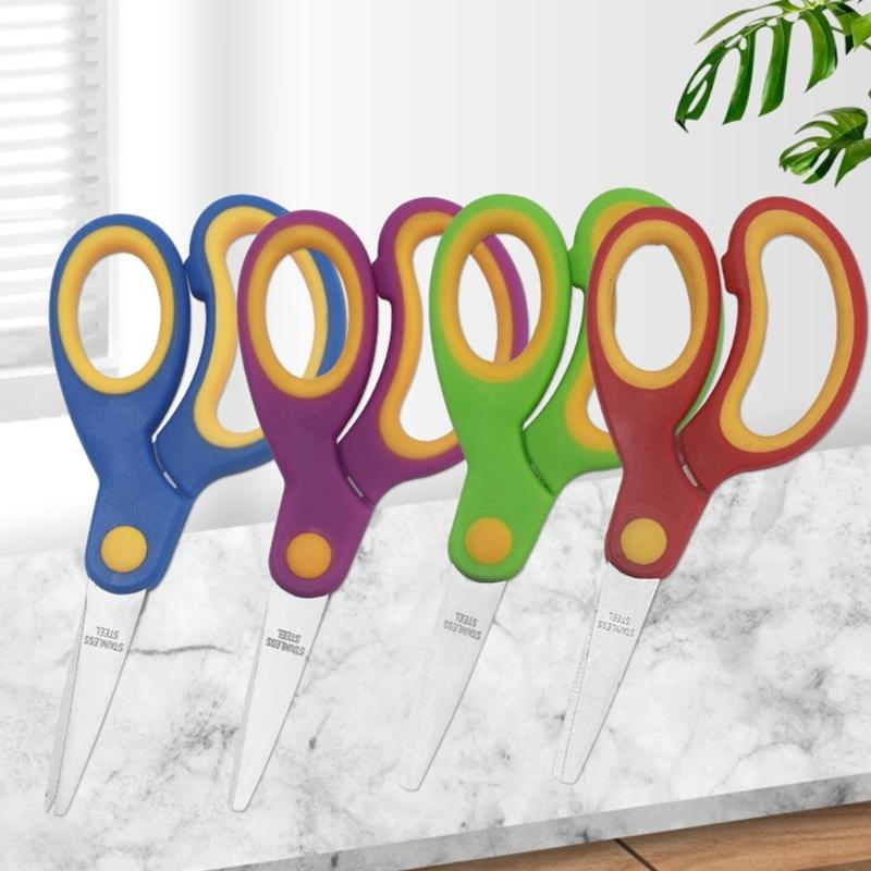 Multifunctional Scissors Kids Training Scissors Practical Scissors Safety Scissors with Comfortable Grip for Children