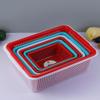 Rectangular Kitchen Colander Basket - Green, 2-Pack